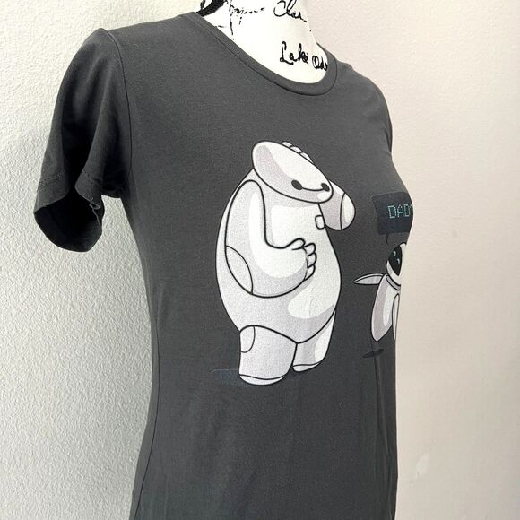 Baymax Eve "Dad?" Mashup Disney Pixar  (Medium) Gray T-shirt EUC - Picture 3 of 5